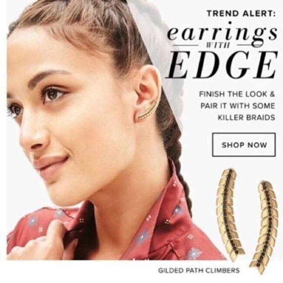 Stella and Dot Gilded Path Ear Climber - Picture 2 of 4